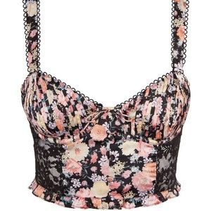 For Love & Lemons Gardenia Long Line Bra